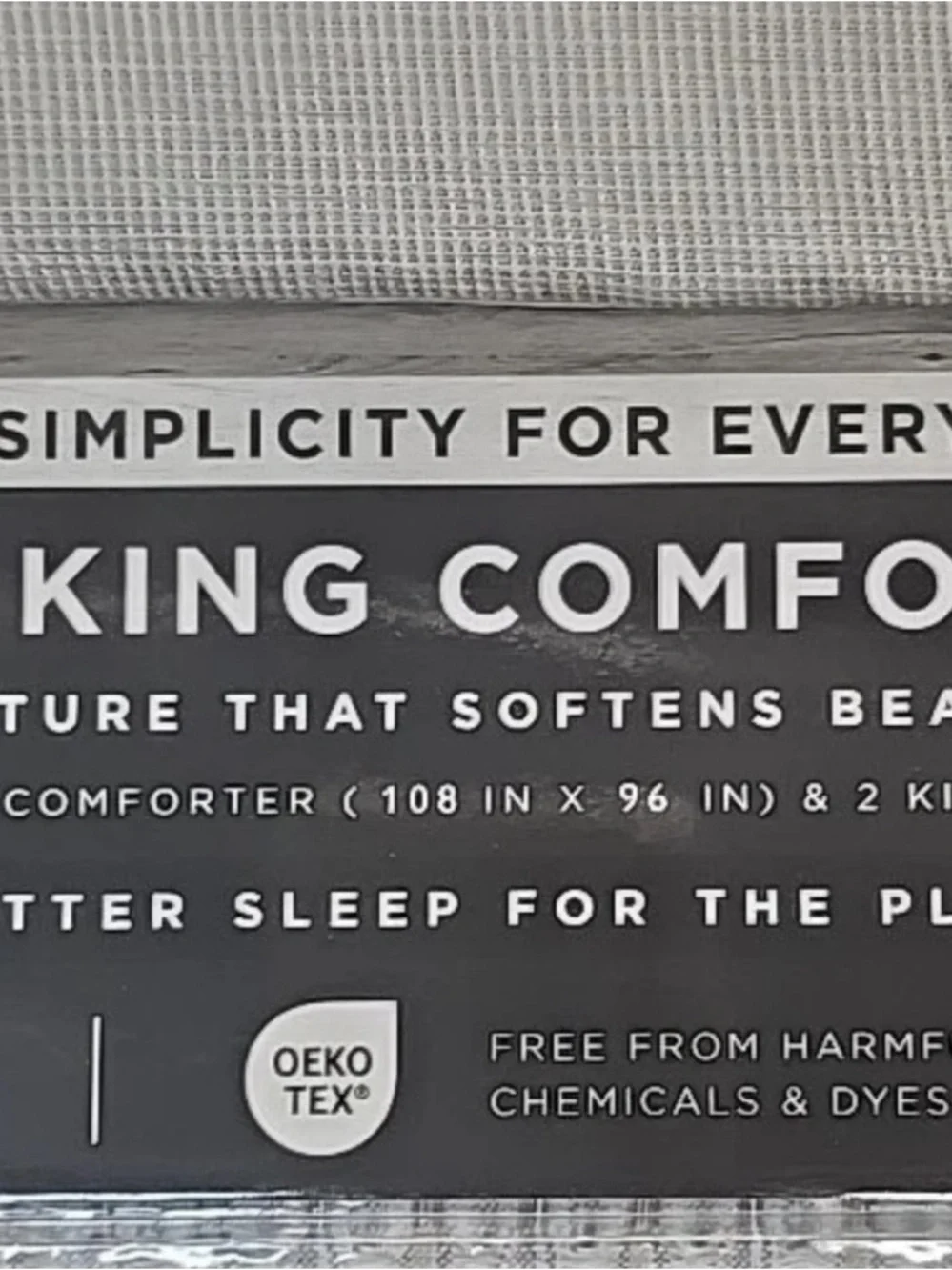 Restore Home 3 Piece Curated King Beige and Gray Comforter Set 108”x96”